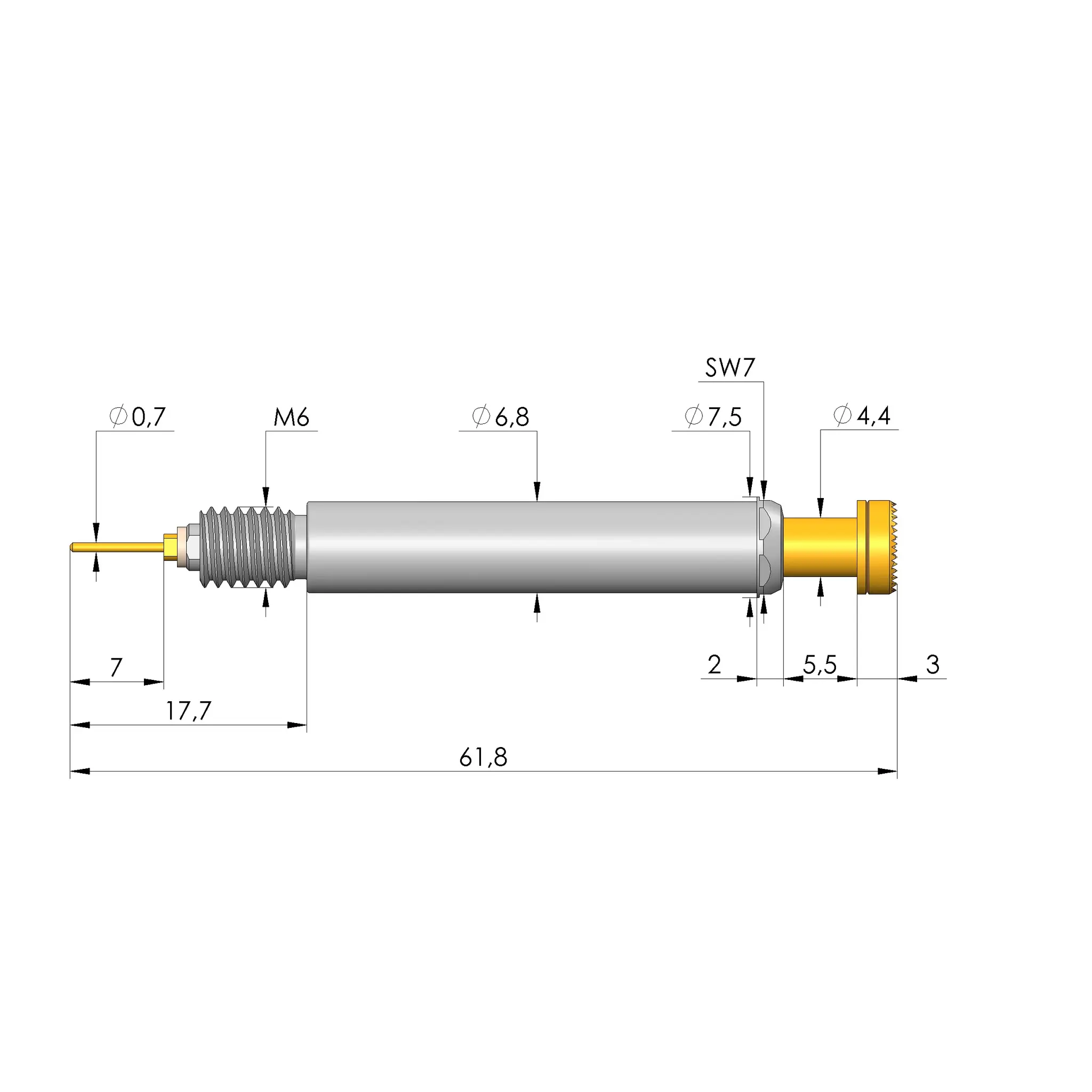 Produktfoto 1 von Ingun BCP-626 360 700 A 12002 M-51, Batterie-Kontaktstift