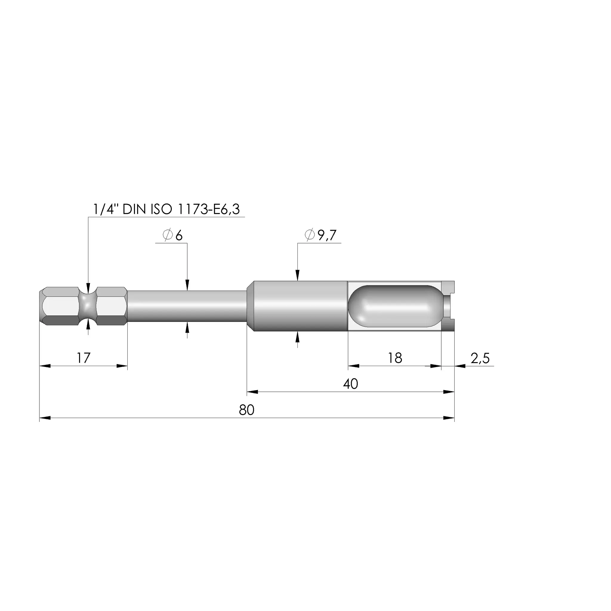 Produktfoto 1 von Ingun BIT-HFS-810 M, Schraubwerkzeug