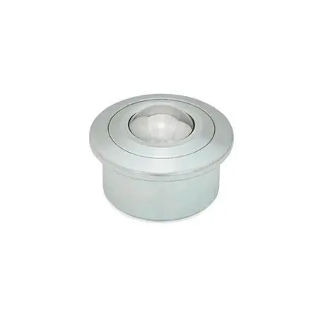 Produktfoto 1 von GANTER NORM GN 509.1-60-SNI, Kugelrolleneinheiten, Gehäuse Stahl/, m. Kragen
