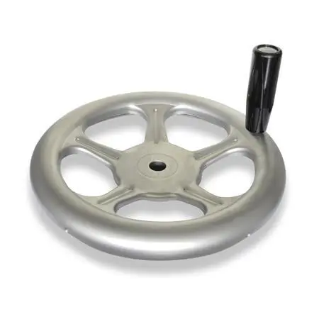GANTER NORM GN 228-A4-160-V12-D-GS, Handräder, Blechstahl/Edelstahlblech