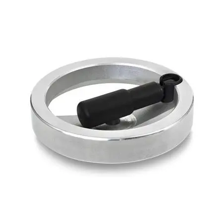Produktfoto 1 von GANTER NORM GN 322.7-140-B14-R, Handräder mit einziehbarem Griff, Aluminium