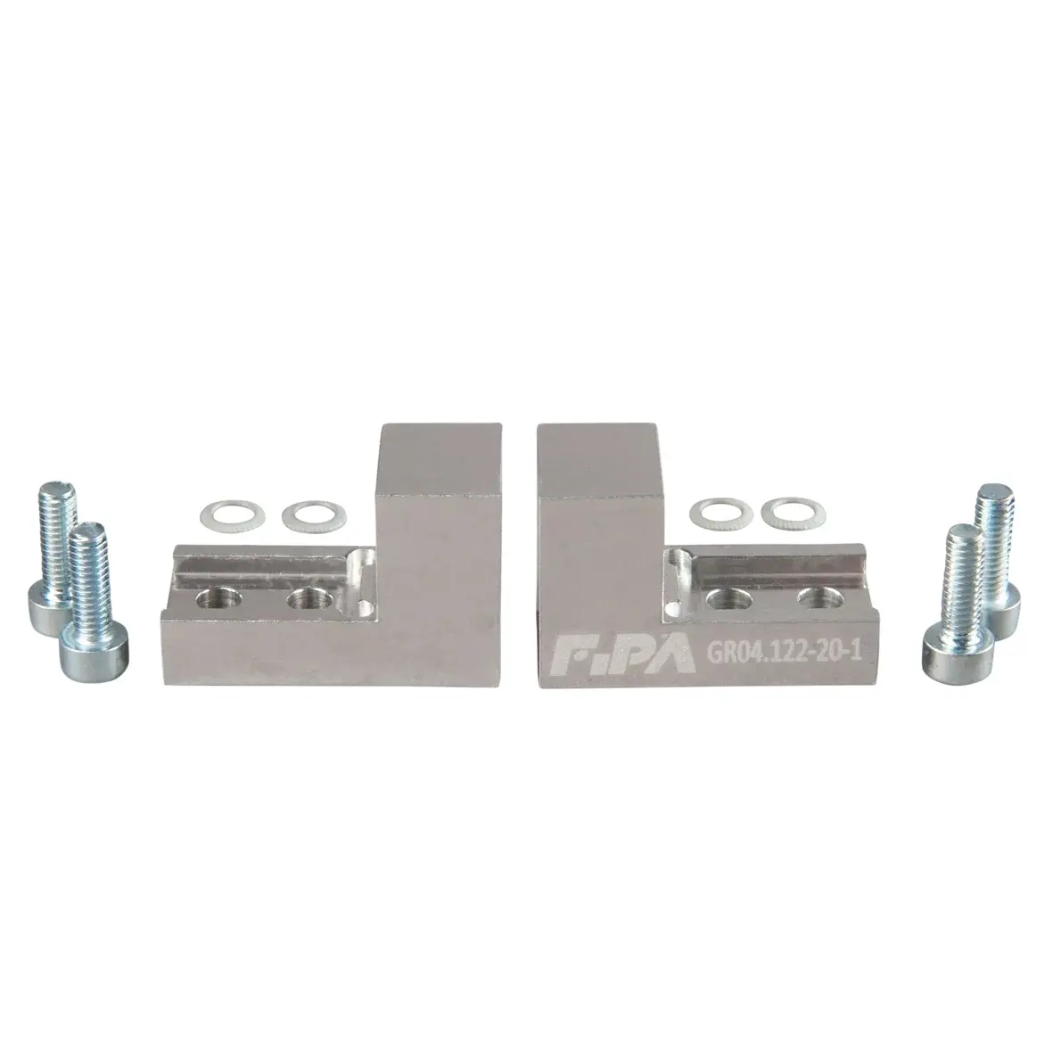 Produktfoto 1 von FIPA GR04.122-20-1, Greifbackensatz f. 2 Finger Parallelgreifer Aluminium