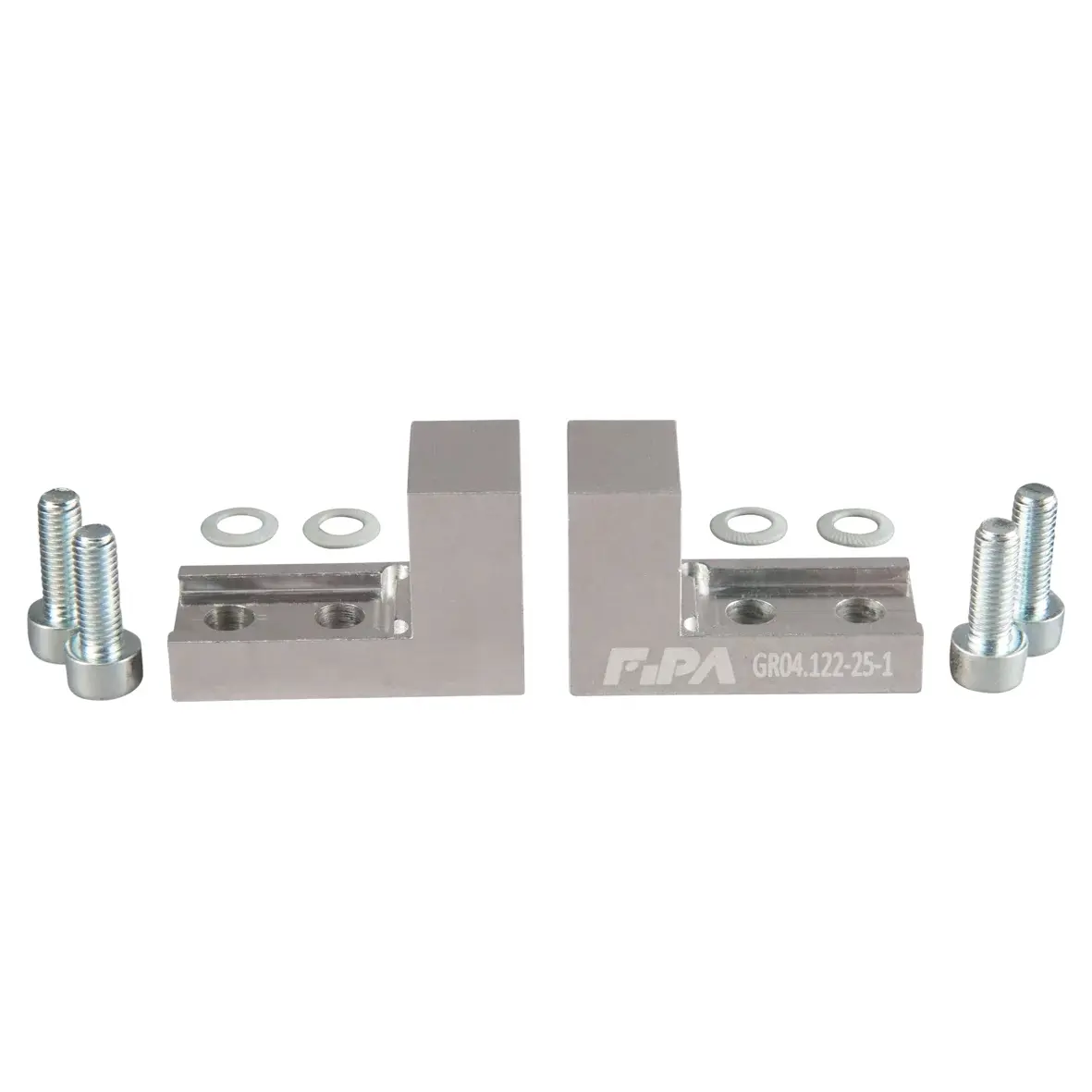 Produktfoto 1 von FIPA GR04.122-25-1, Greifbackensatz f. 2 Finger Parallelgreifer Aluminium