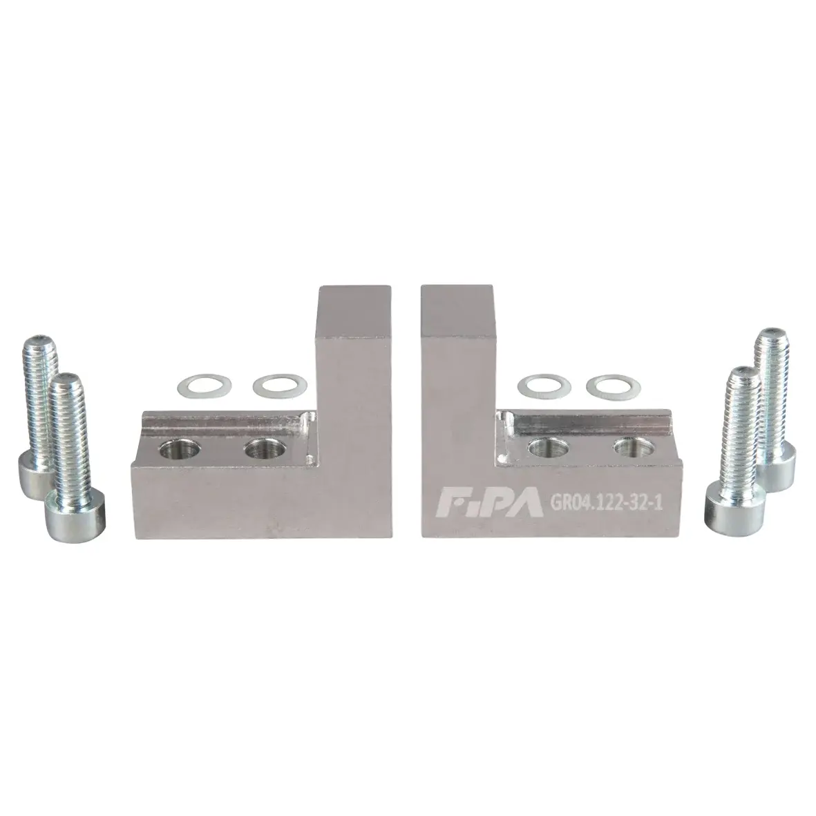 Produktfoto 1 von FIPA GR04.122-32-1, Greifbackensatz f. 2 Finger Parallelgreifer Aluminium