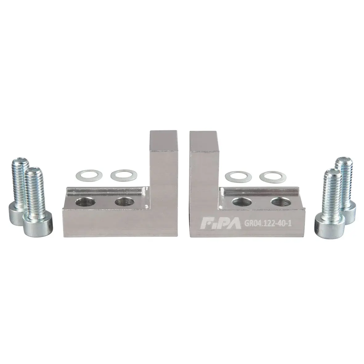 Produktfoto 1 von FIPA GR04.122-40-1, Greifbackensatz f. 2 Finger Parallelgreifer Aluminium