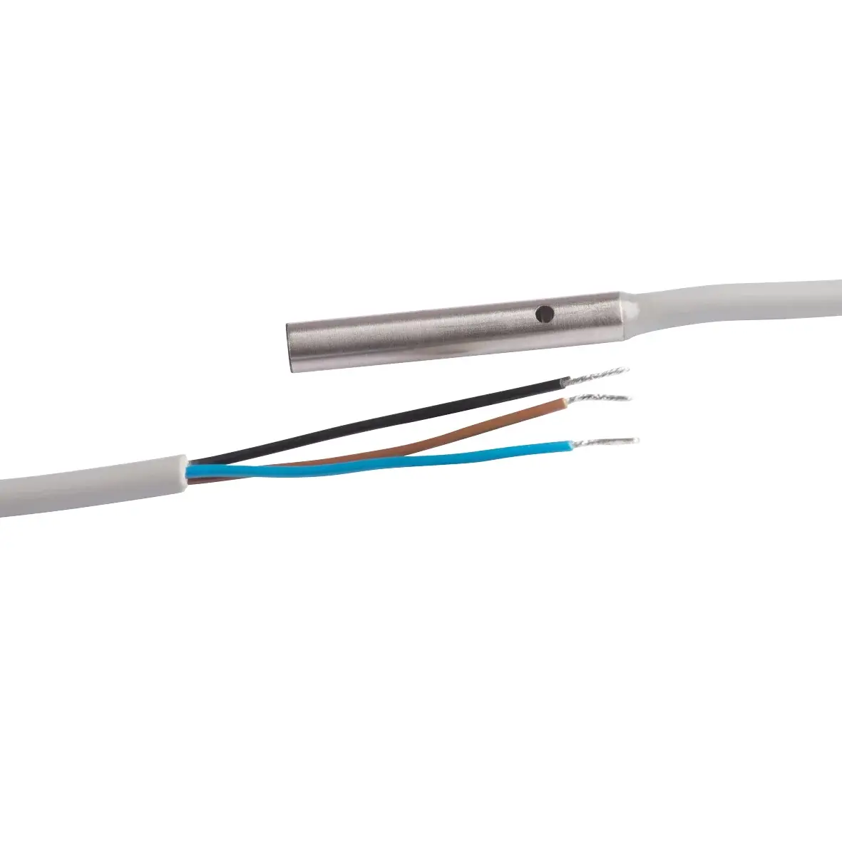 Produktfoto 1 von FIPA GR04.193P, Induktivsensor PNP, NO, C-Nut offenes Ende, 3-Pol, 2 m
