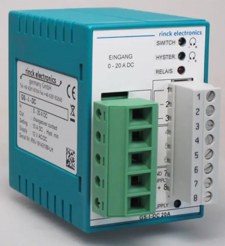 Produktfoto 1 von Rinck Electronic GS-I-DC10A (20A), Grenzwertschalter, Gleichstromeingang 10A