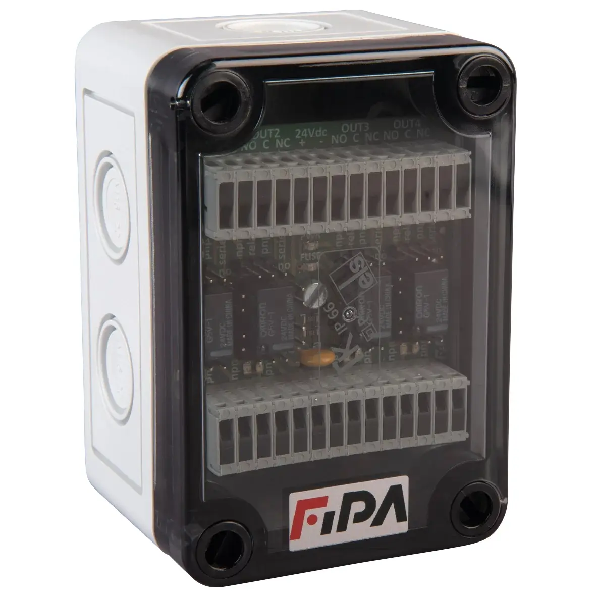 Produktfoto 1 von FIPA GS01.004, Relais-Schaltbox m. 4 Ein-&Ausgängen alle Ports geeignet f. PNP