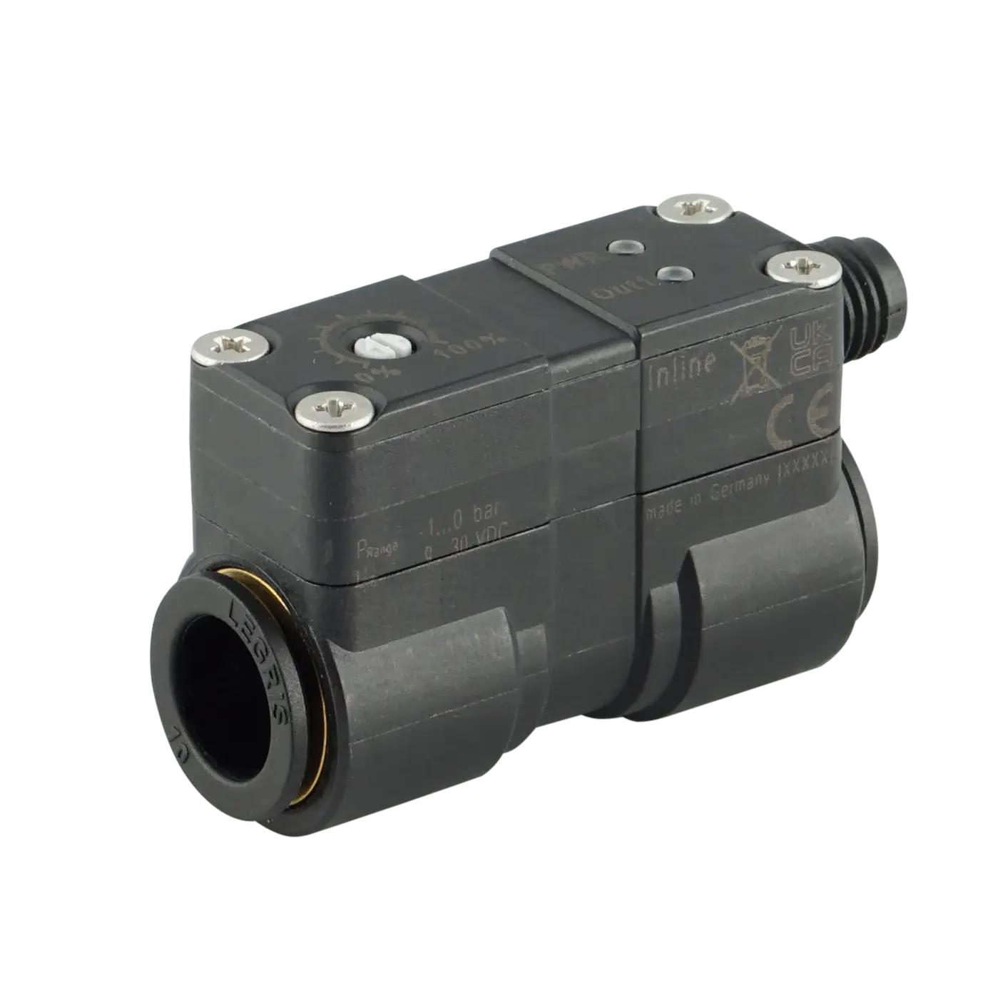 Produktfoto 1 von FIPA GS02.008, Elektronischer Vakuumschalter Inline 2x D8 1x PNP NO, -1..0 bar