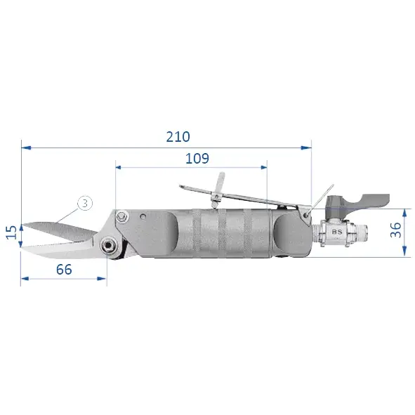 Produktfoto 1 von FIPA GT-H120K, Spezialschere, runde Form ohne Schneideinsatz