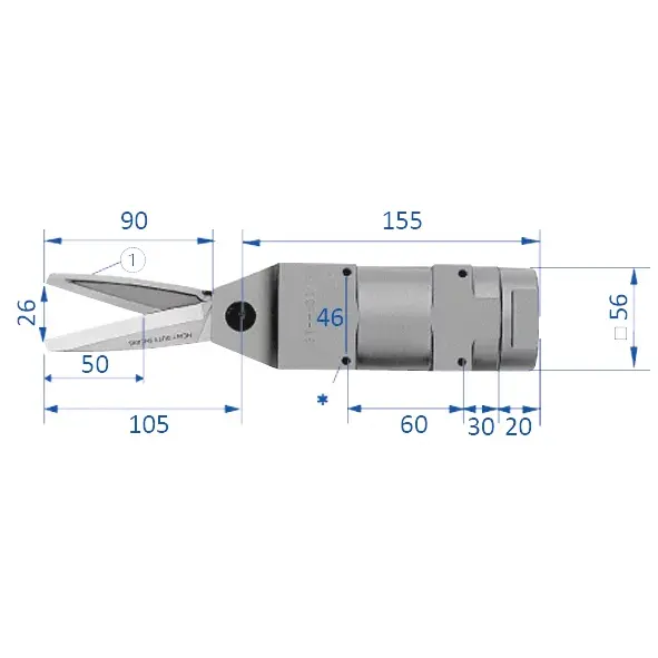 FIPA GT-HS30, Spezialschere, quadratische Form ohne Schneideinsatz