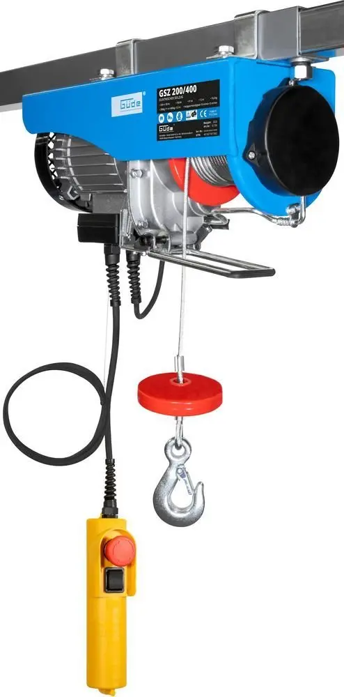 Produktfoto 1 von Güde 01706, Elektrischer Seilzug GSZ 200/400 max. Hubkraft 400kg 11m