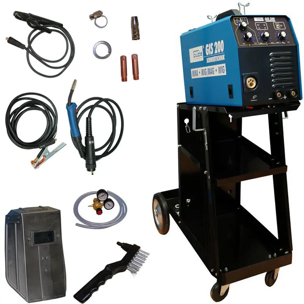 Produktfoto 1 von Güde Q9 Inverter Schweißgerät GIS 200 Schutzgasschweißgeät WIG-Schweißgerät