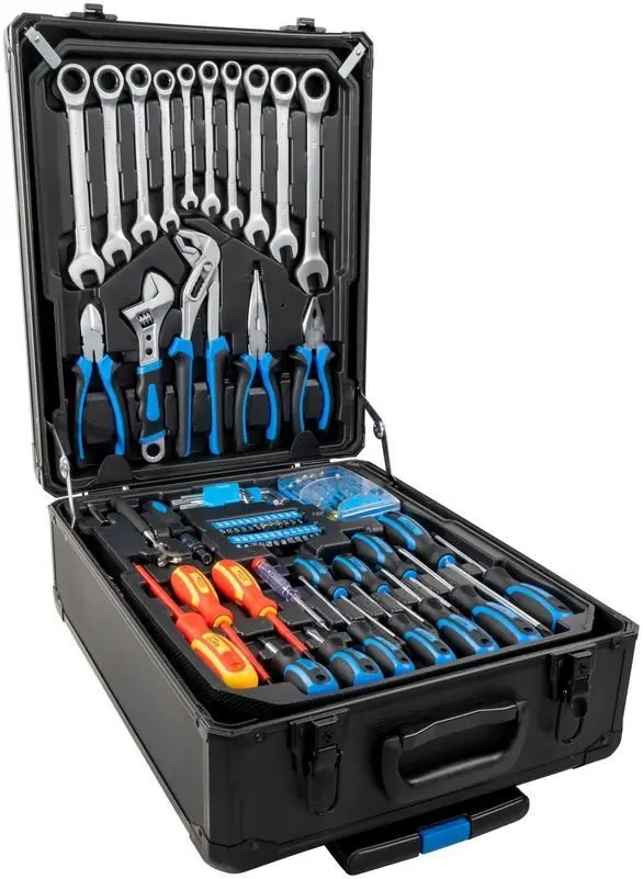 Produktfoto 1 von Güde 39004, Q9 Werkzeugtrolley Werkzeugkoffer GWZT 500 Chrom Vanadium bestückt