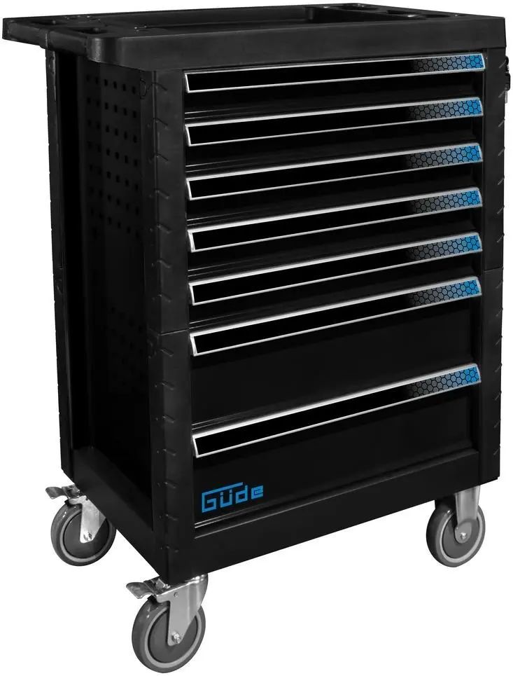 Güde 39132, Werkstattwagen GW7 Black Line 165-tlg. Schubladen max. 40kg