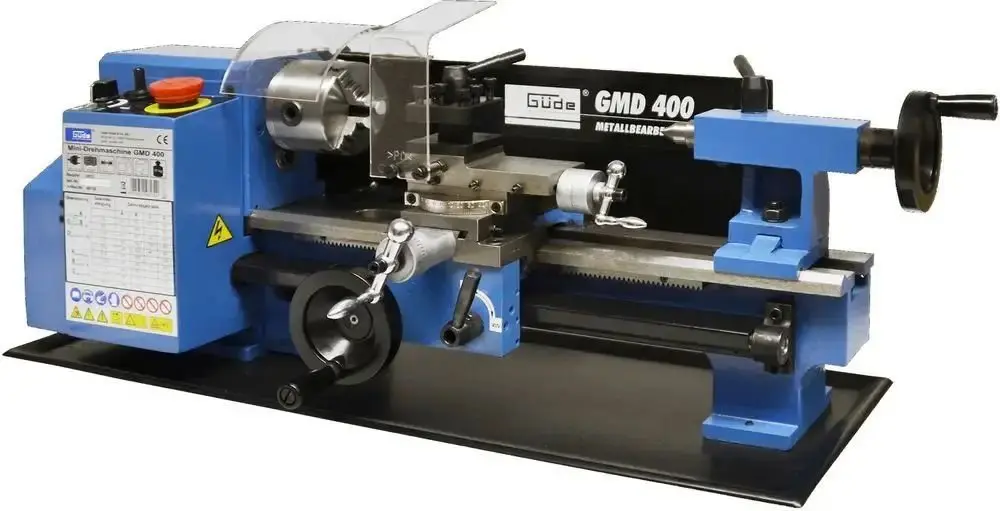 Produktfoto 1 von Güde 48132, Q9 Mini-Drehmaschine GMD 400 stufenlose Drezahleinstellung R+L Lauf
