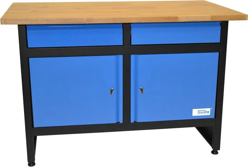Produktfoto 1 von Güde 40472, Werkbank GW 2/2 EcoLine Gummibaum Tisch bis max. 300 kg