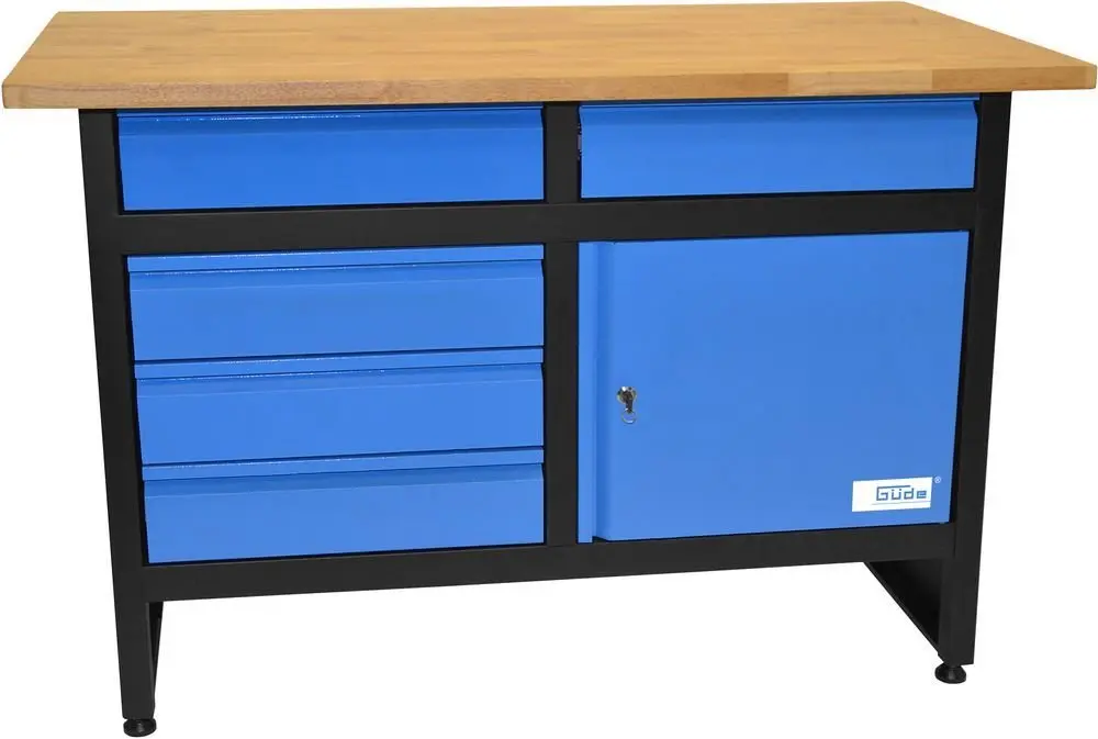 Produktfoto 1 von Güde 40473, Werkbank GW 5/1 EcoLine Gummibaum Tisch bis max. 300 kg