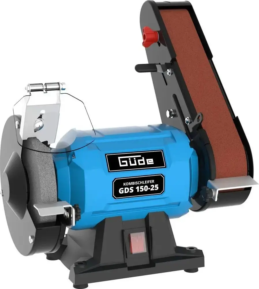 Güde Q9 Kombischleifer GKS 150-25 inklusive Schleifband K80 und Schleifstein K36
