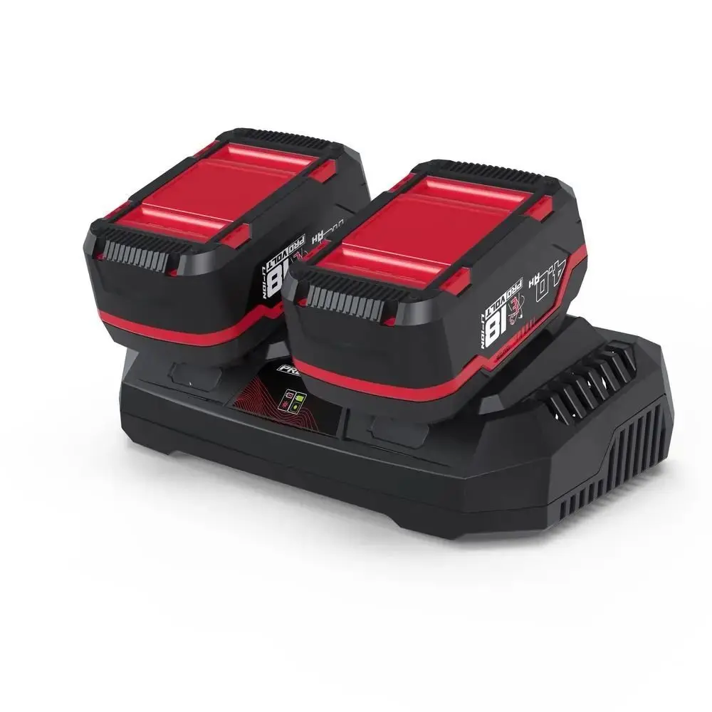 Güde 58560, Q9 Starter-Kit Doppelladegerät & 2 x 4 Ah Akkupack LGAP 2-18-3040