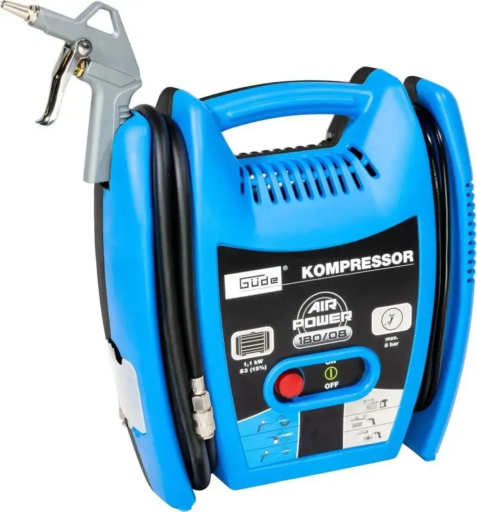 Produktfoto 1 von Güde 50077, Kompressor Druckluftkompressor Ölfrei Riemenantrieb Airpower 180/08