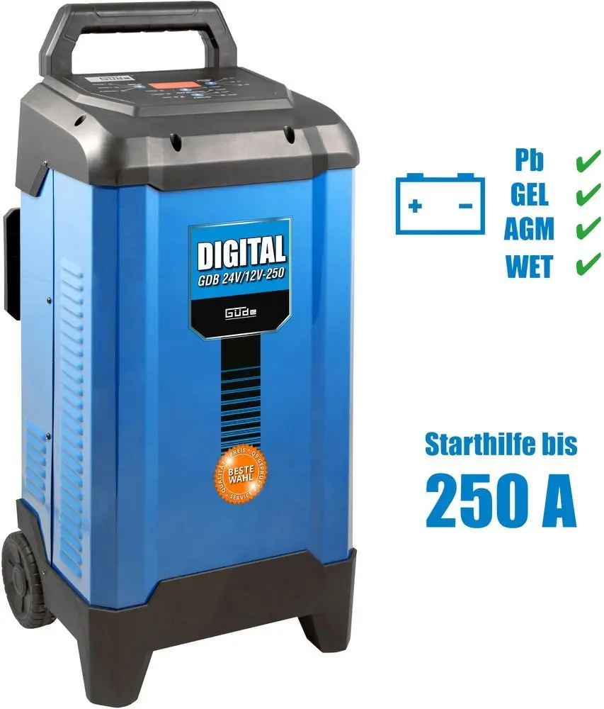 Produktfoto 1 von Güde 85129, Q9 Batterieladegerät Digital GDB 24V/12V max. 250A Starthilfe