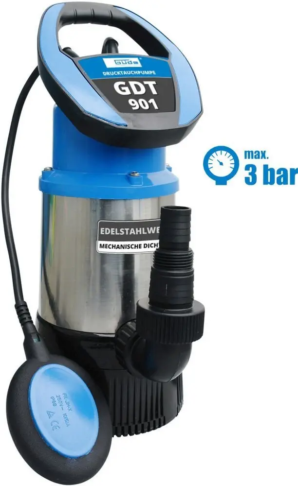 Produktfoto 1 von Güde 94246, Q9 Drucktauchpumpe Schmutzwasserpumpe Tauchpumpe GDT 901