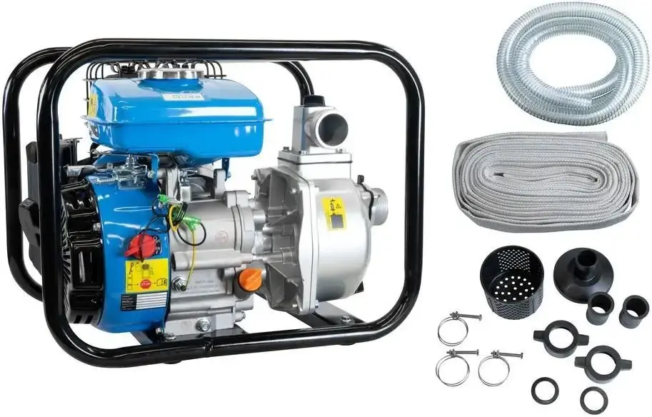 Produktfoto 1 von Güde 94503, Q9 Benzin Wasserpumpen Set Gartenpumpe GMP15.22 Schlauchset