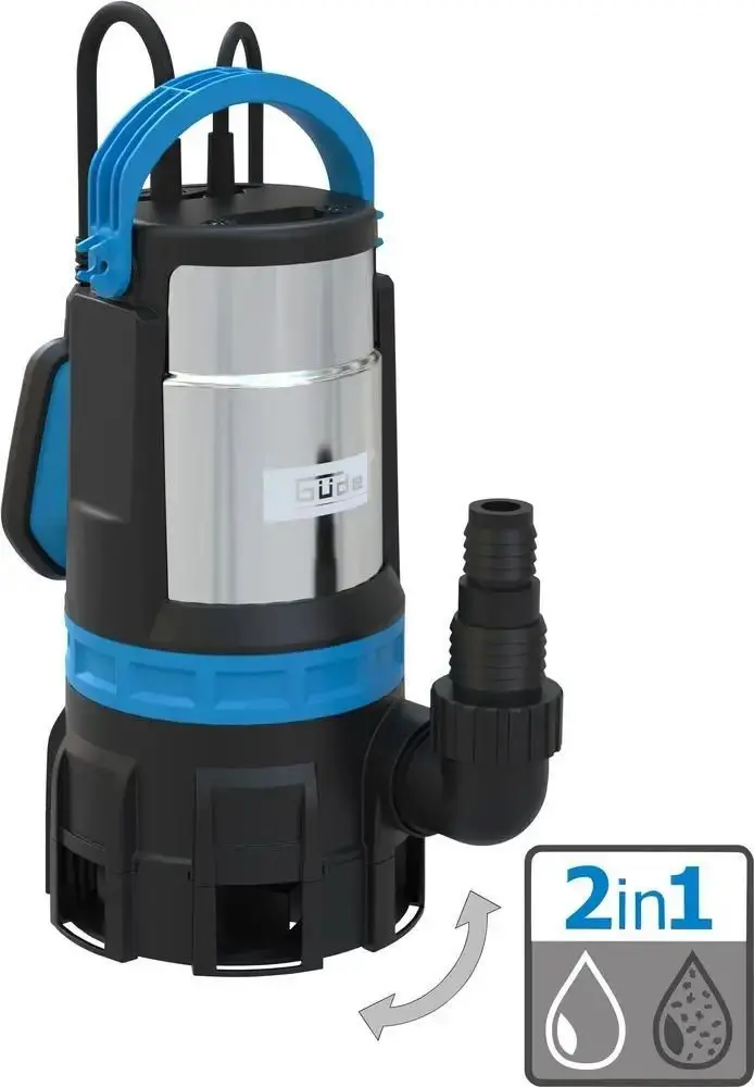 Produktfoto 1 von Güde Q9 Kombitauchpumpe GS 750.1 2in1 Schmutzwasserpumpe / Klarwassertauchpumpe