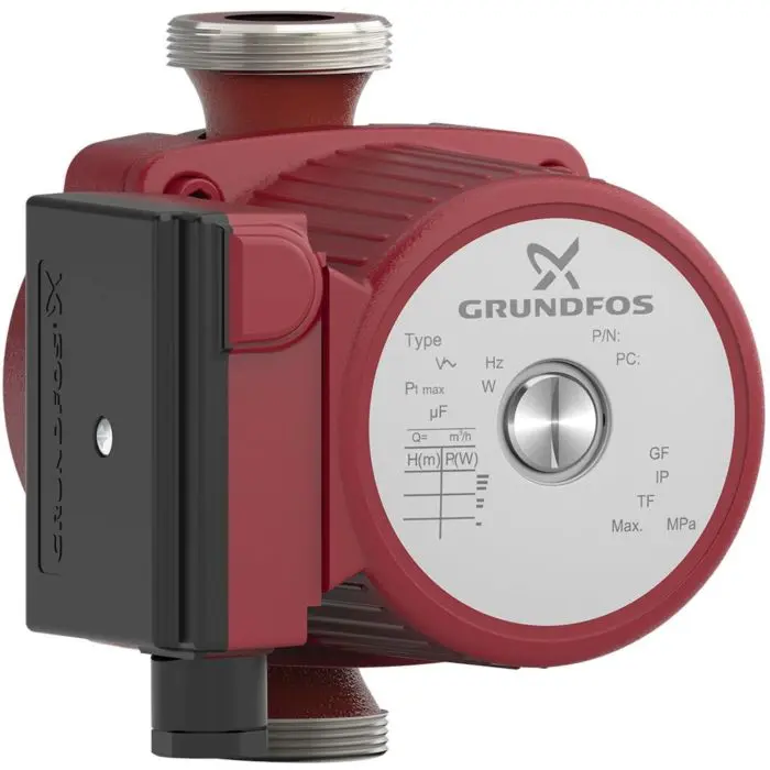 Produktfoto 1 von Grundfos 99255562, Serie 100 Zirkulationspumpe Edelstahl, UP 20-45 N, 230 V, UBA