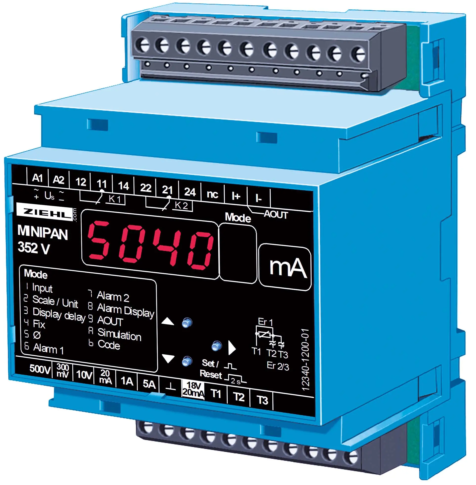Produktfoto 1 von Ziehl D340101, Universal-Messgerät Typ MINIPAN 352V