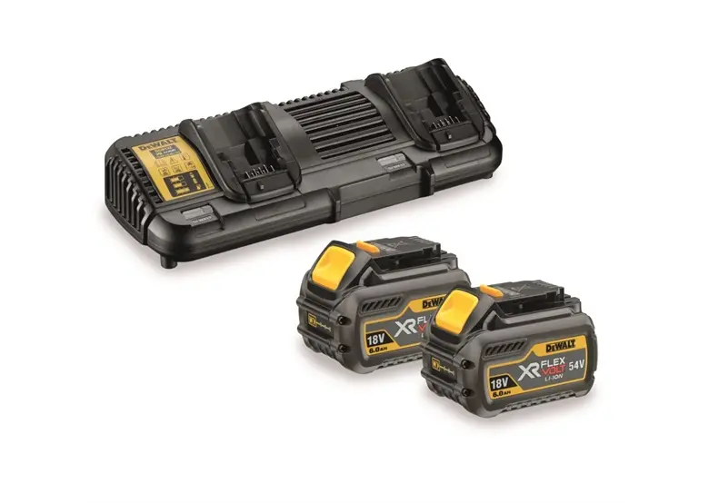 Produktfoto 1 von DeWalt DCB132T2-QW, Akku Starter-Set 54/18V 2.0/6.0Ah FlexVolt