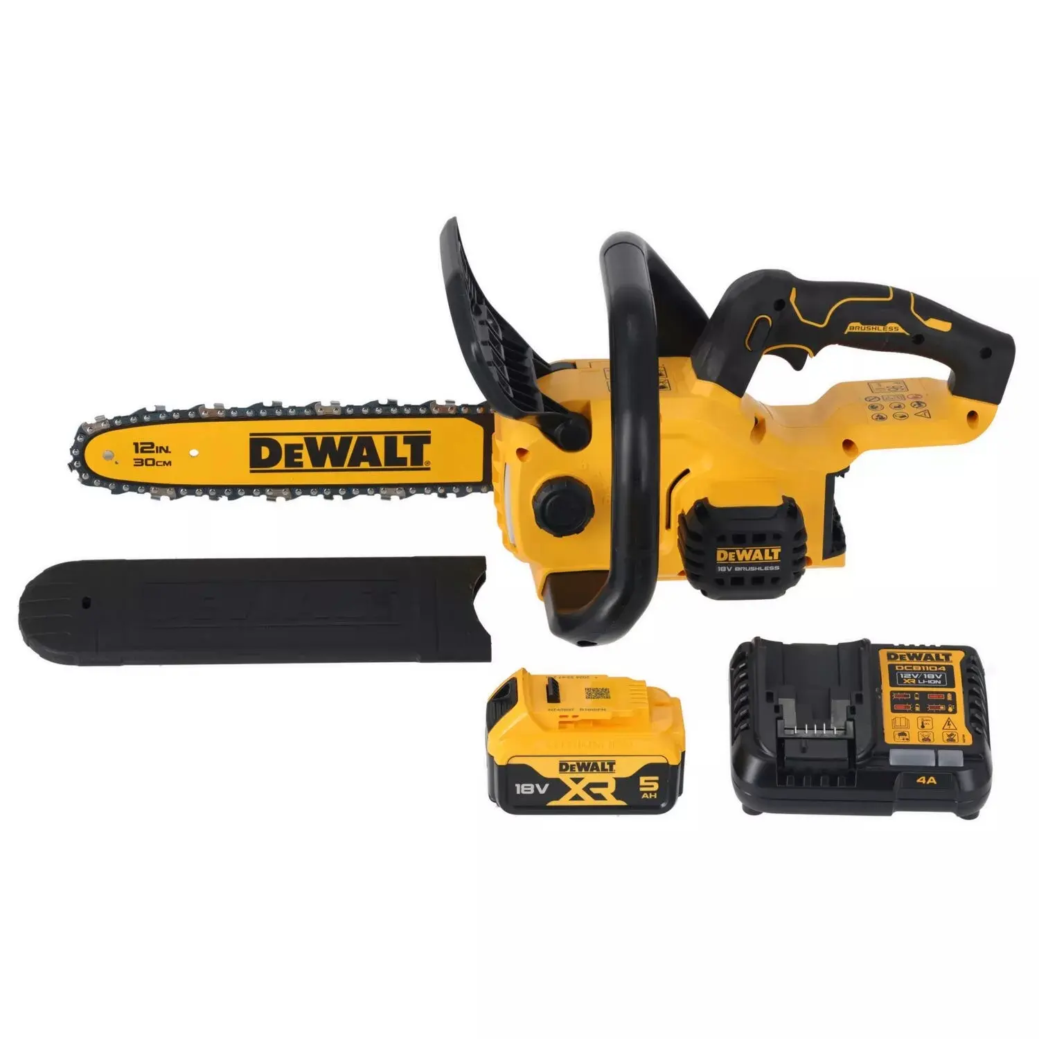 Produktfoto 1 von DeWalt DCMCS565P1-QW, Kompakte Accu-Kettensäge 30cm 18V XR 1x5.0Ah und Ladegerät