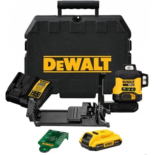 Produktfoto 1 von DeWalt DCLE34031D1-QW, Selbstnivellierender Kreuzlinienlaser 3x360° XR