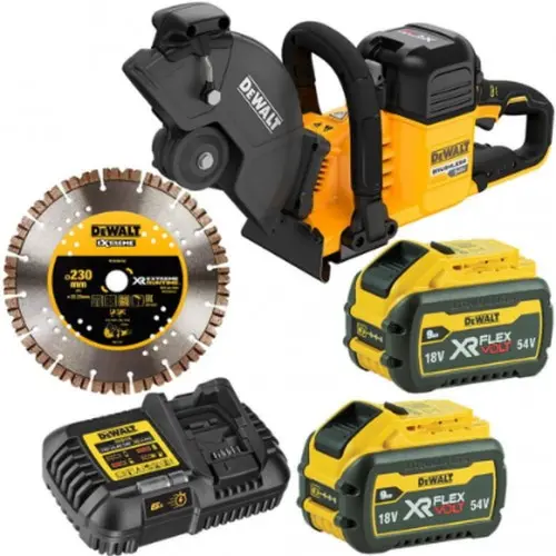 Produktfoto 1 von DeWalt DCS691X2-QW, Akku-Trennschleifer FlexVolt (230mm/54V/2x9,0Ah)