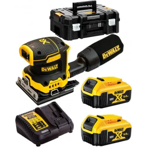 Produktfoto 1 von DeWalt DCW200P2-QW, Akku-Vibrationsschleifer XR (18V/2x5,0Ah) Tstak