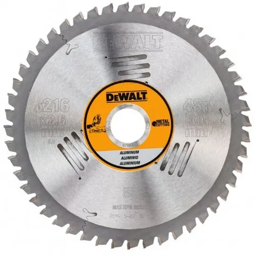 Produktfoto 1 von DeWalt DT1914-QZ, Kreissägeblatt für stationäre Sägen 216/30mm 48TFZ