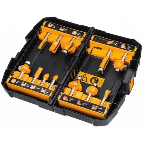 DeWalt DT90016-QZ, Fräser-Set 12-teilig mit 8 mm Schaft