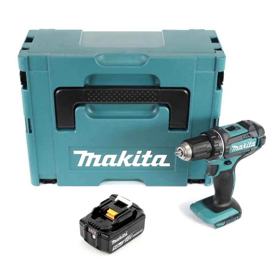 Produktfoto 1 von Makita DHP490RFX3, Akku Schlagbohrschrauber 18V 65Nm Brushless +2x 3,0 Ah