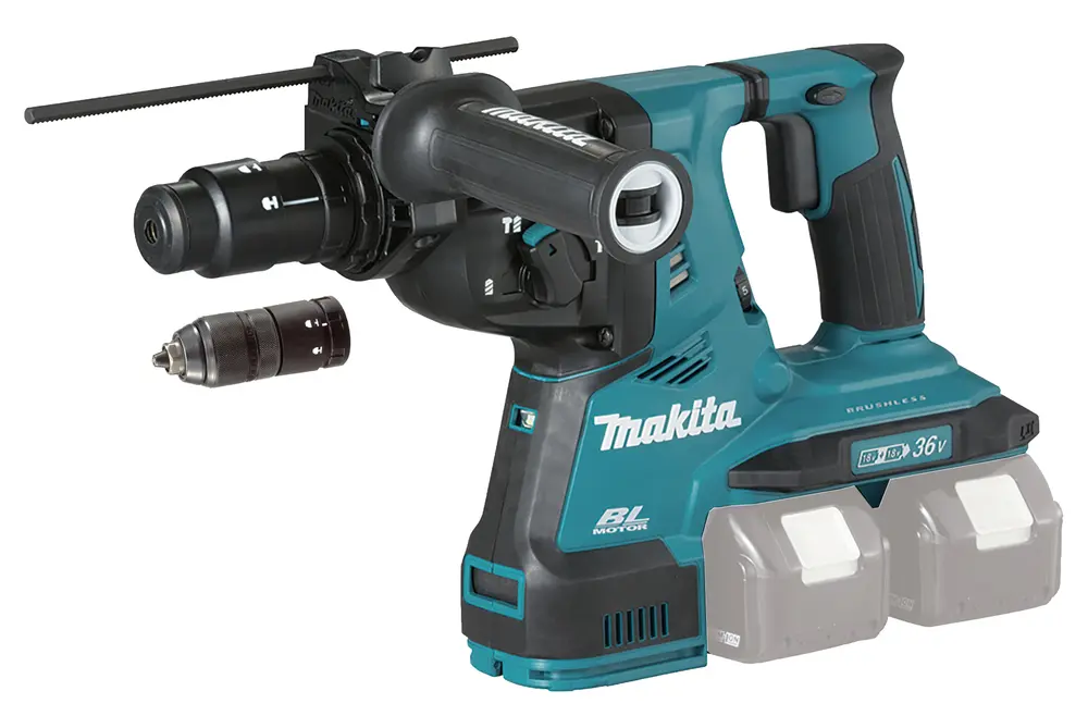 Produktfoto 1 von Makita DHR283ZJU, Akku-Kombihammer SDS-PLUS 2x18V ohne Akku ohne Lader im Makpac