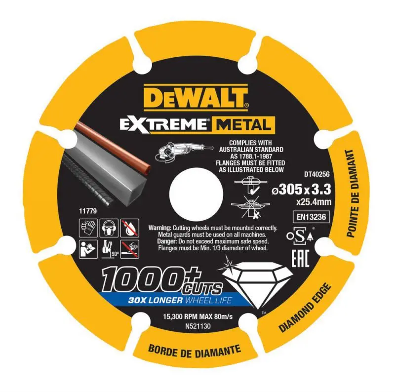 Produktfoto 1 von DeWalt DT40256-QZ, Extreme Diamanttrennscheibe 305x3.3mm
