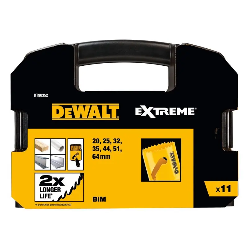 DeWalt DT90352-QZ, EXTREME Bi-Metall Lochsägen-Set Elektriker 11-tlg. II