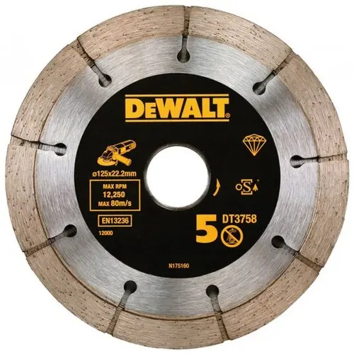 Produktfoto 1 von DeWalt DT3758-QZ, Diamanttrennscheibe für Nutfräser, 125 x 22,2 mm