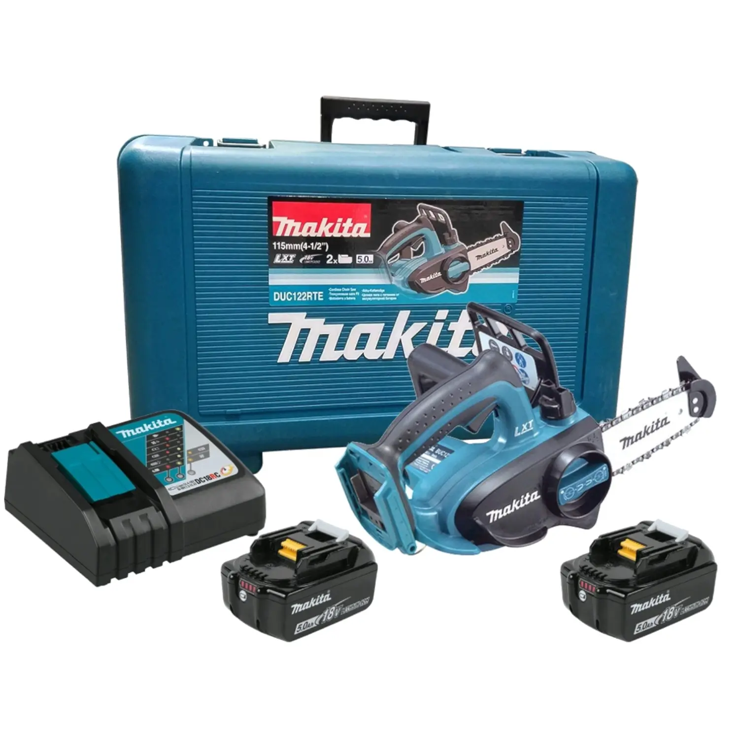 Produktfoto 1 von Makita DUC122RTE, Top Handle Akku-Kettensäge, 18V, 5,0 m/s