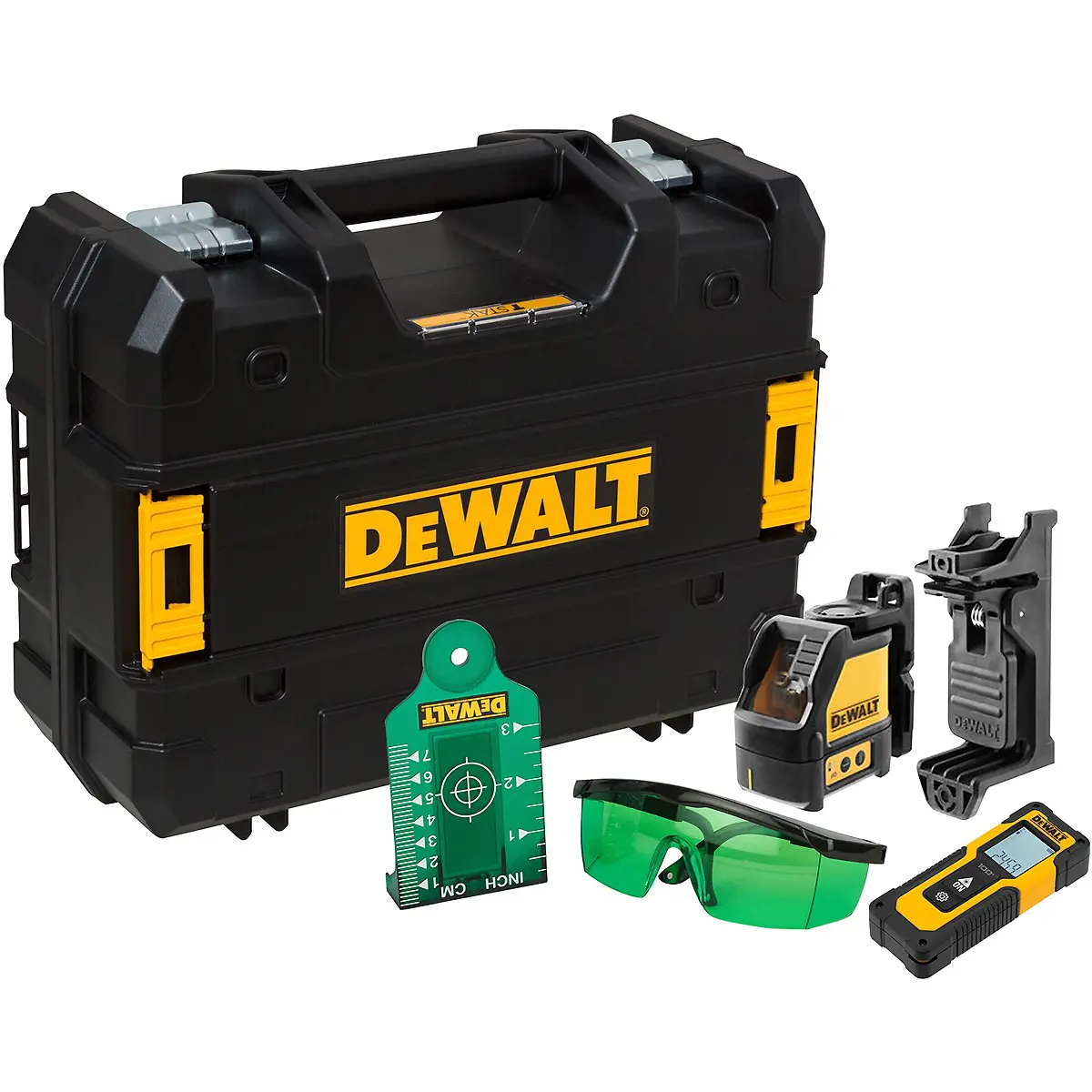 Produktfoto 1 von DeWalt DW0887100-1, Laser-Messtechnik-Set Linienlaser und Entfernungsmesser