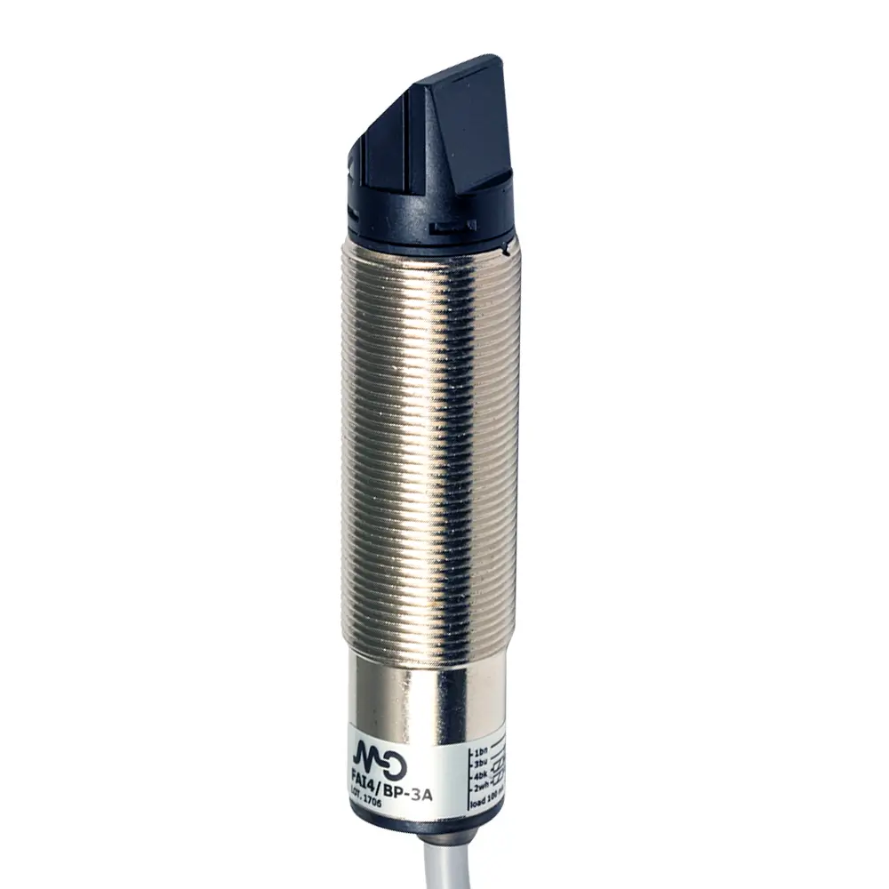 Produktfoto 1 von MD Micro Detectors FAI4/BN-3A, Optischer Sensor M18 200mm reg