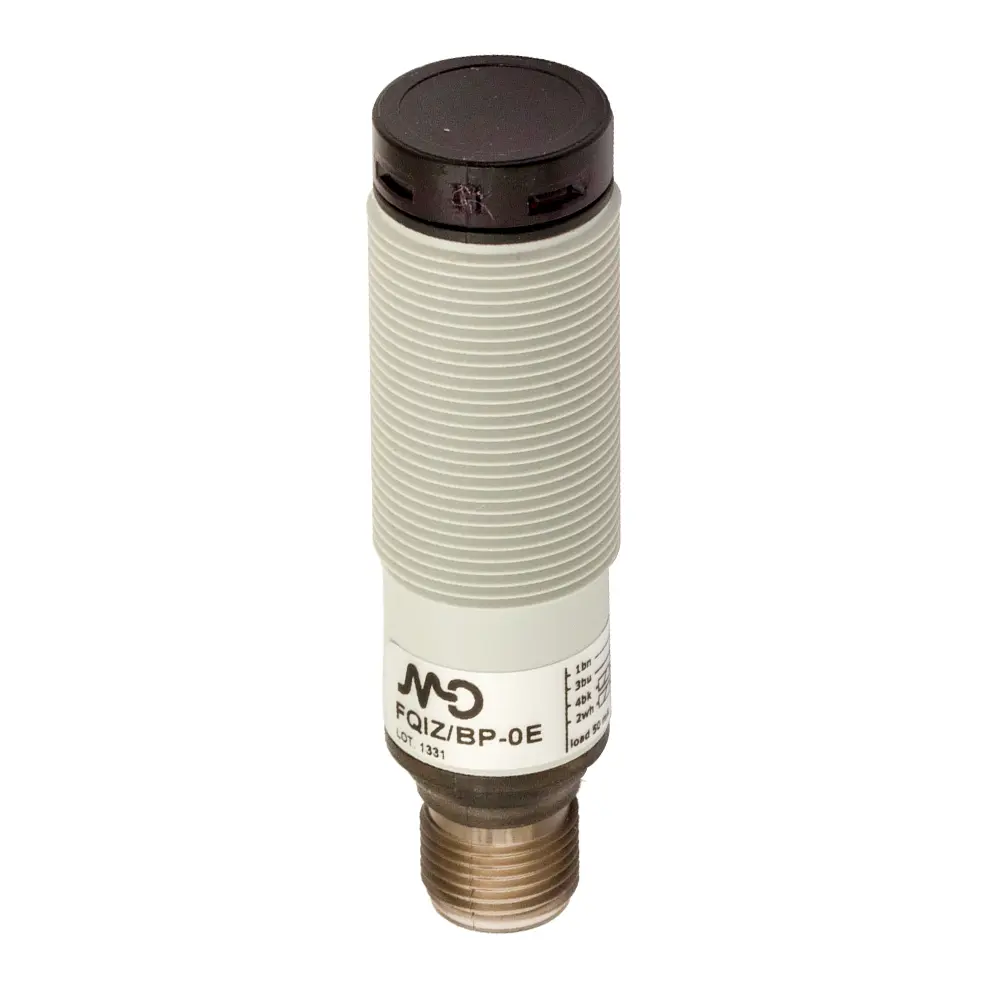 Produktfoto 1 von MD Micro Detectors FQR3/BP-0E, Optischer Sensor M18 Axial Diffus 100mm reg PNP