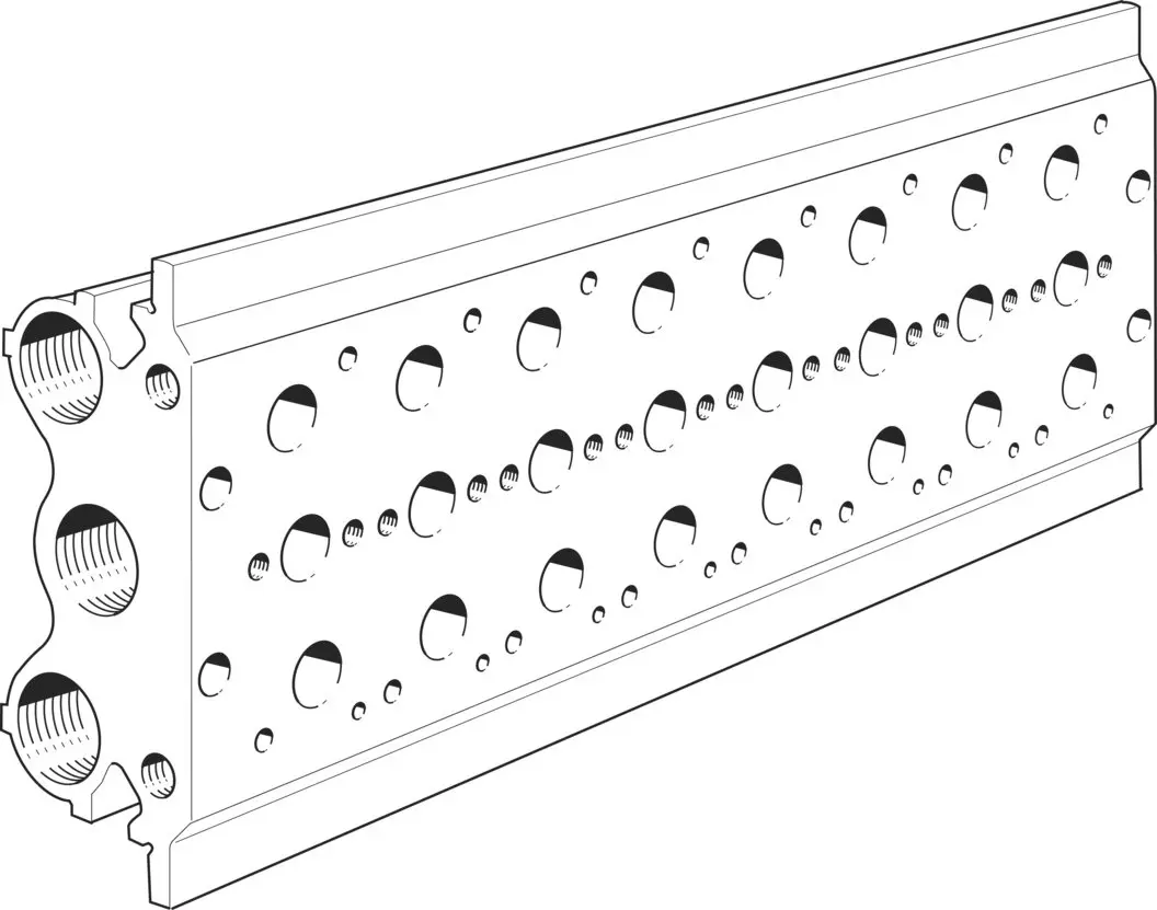 Produktfoto 1 von FESTO PRS-3/8-8-B, Anschlussblock, P\n: 30688