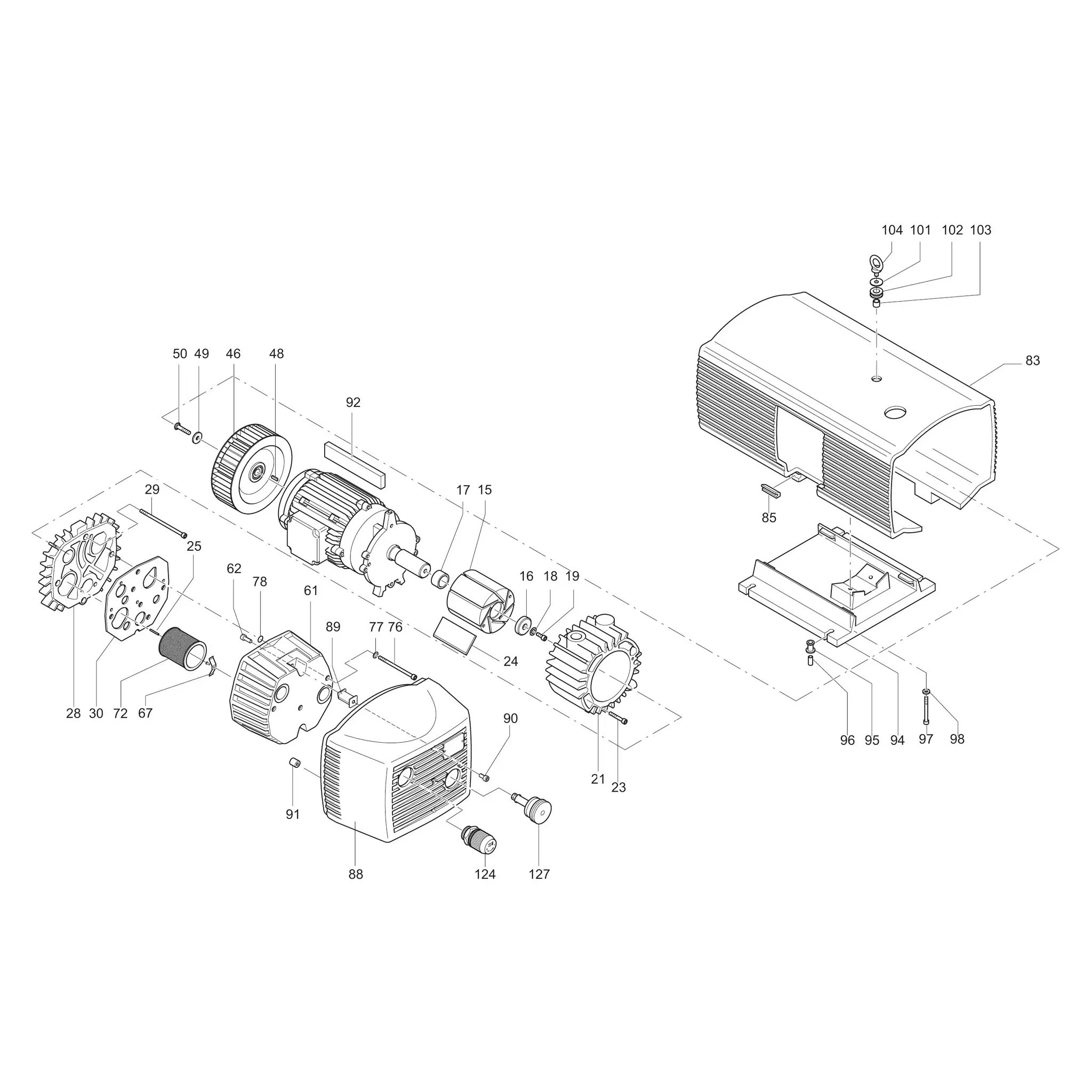 Produktfoto 1 von Becker G053231, Gerät: VT4.25 Dreiphasenmotor-Asynchron
