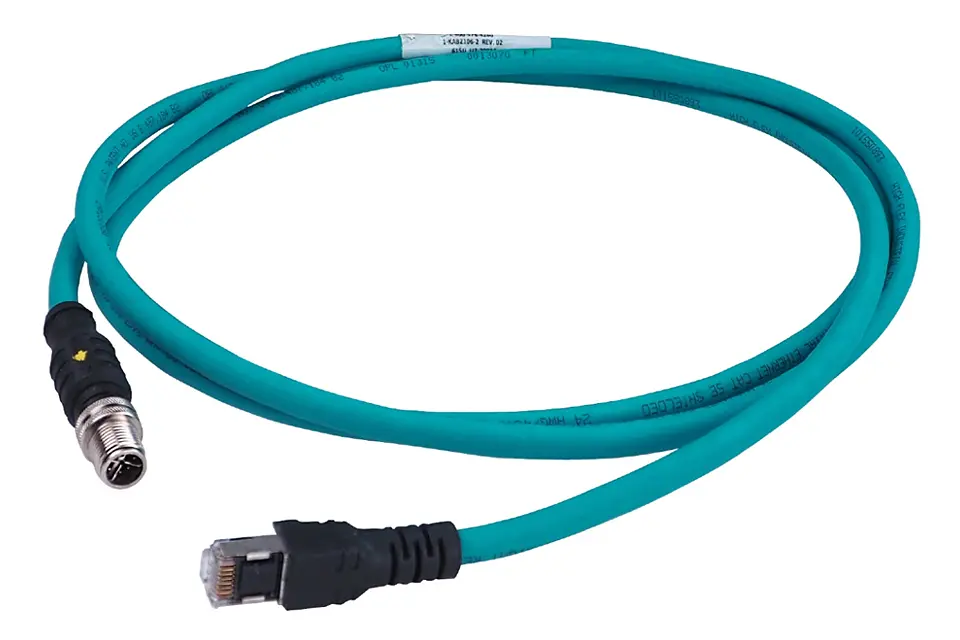 Produktfoto 1 von HBM Messtechnik 1-KAB2106-2, Ethernet (M12-2m-RJ45)
